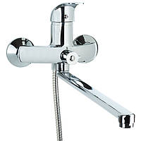 Змішувач SD Ø40 для ванни гусак прямий 350 мм дивертор вбудований картриджний TAU 9804220 (SD-2C243C)