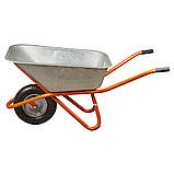 Тачка будівельна одноколісна 90 л 200 кг колесо 15" FLORA (5056464), фото 2