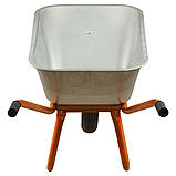 Тачка будівельна одноколісна 90 л 200 кг колесо 15" FLORA (5056464), фото 4