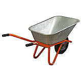 Тачка будівельна одноколісна 90 л 200 кг колесо 15" FLORA (5056464), фото 5