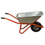 Тачка будівельна одноколісна 90 л 200 кг колесо 15" FLORA (5056464), фото 6