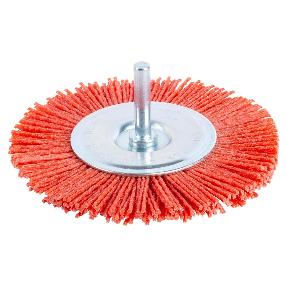 Щітка дротяна дископодібна Ø100 мм хвостовик Ø 6 мм (нейлонова) SIGMA (9013301), фото 1