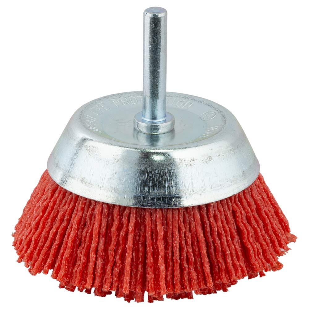 Щітка дротяна чашоподібна Ø75 мм хвостовик Ø 6 мм (нейлонова) SIGMA (9015471), фото 1