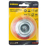 Щітка дротяна чашоподібна Ø75 мм хвостовик Ø 6 мм (нейлонова) SIGMA (9015471), фото 3