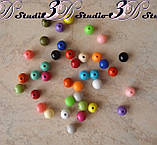Бусини кулька 10 шт., діаметр 10 мм, МІКС, фото 2