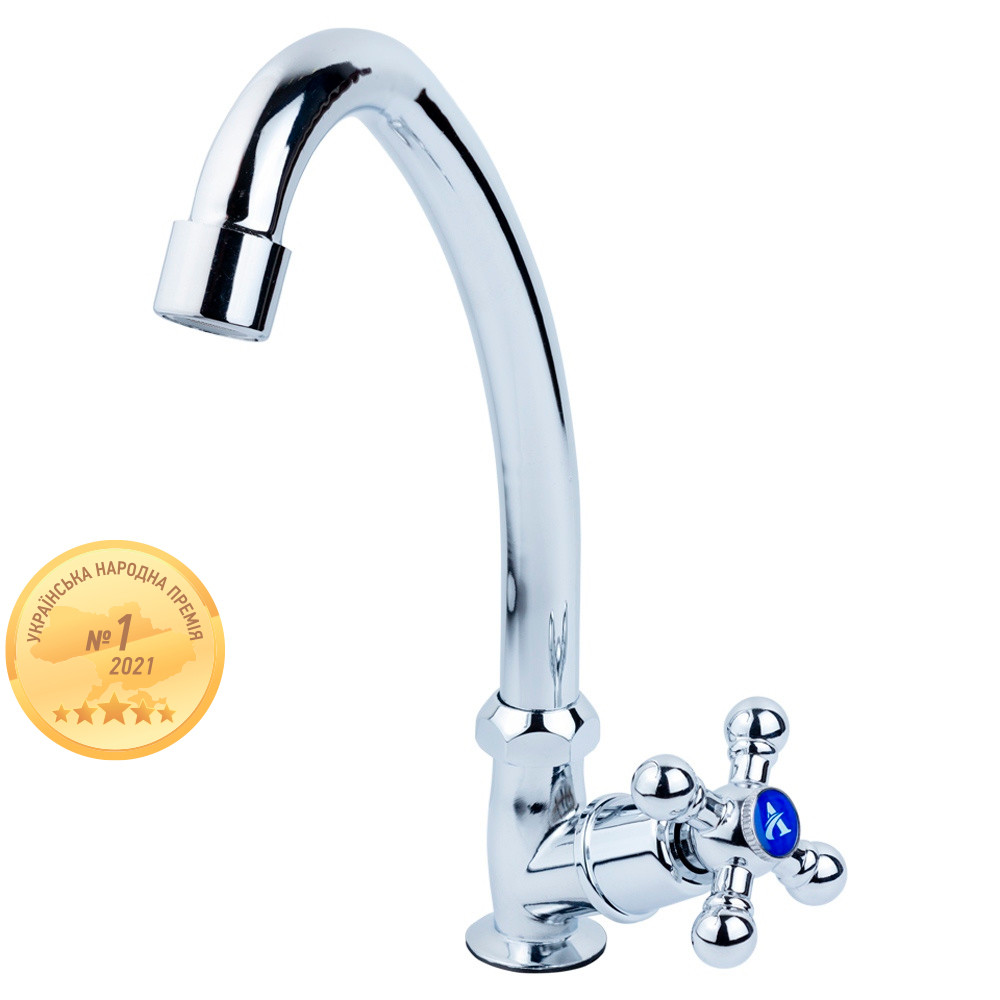Змішувач s83 1⁄2" монокран на гайці (КРАТНО 3ШТ) AQUATICA QM-1G159C (9783600)