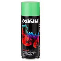Емаль аерозольна акрилова 400 мл RAL 6021 світло-зелений глянець SIGMA (2737211)
