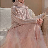 Теплий светр жіночий з горлом вільний, фото 7