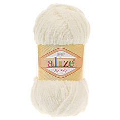 Пряжа Alize Softy, Алізе Софті № 62, молочний