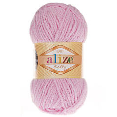 Пряжа Alize Softy, Алізе Софті № 185, пастельний рожевий