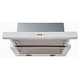 Витяжка телескопічна Потужність 1450 m3 Сенсорне керування, біле скло. вбудована Luxor Elite F60 WH, фото 4