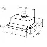 Витяжка телескопічна Потужність 1450 m3 Сенсорне керування, біле скло. вбудована Luxor Elite F60 WH, фото 5