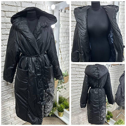 Стильне пальто на синтепоні 300 Тканина "Плащівка" розмір 60, фото 1
