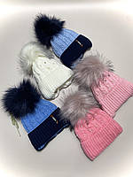 Теплі шапочки на зимовий період 0-9 міс.