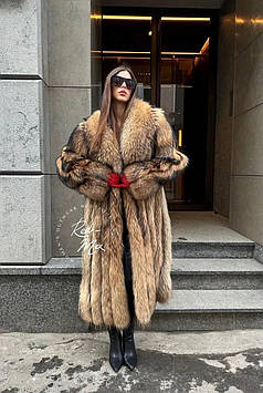 Шуба з хутра  єнот, пошиття