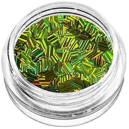 Конфеті прямокутники для декору салатова голограма, фото 1