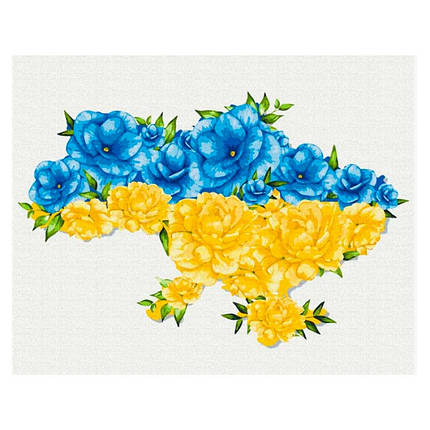 MK 5072 Набір для творчості алмазна мозаїка/вишивка, 30-40 см, мапа України, коробка 41-32-2,5 см, фото 1