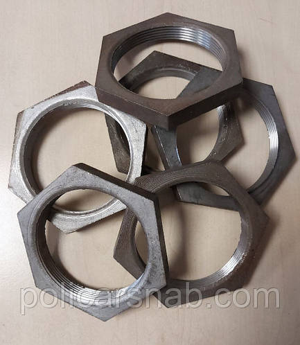 Контргайка (контрящая гайка) стальная резьбовая Ду-80 (3") ГОСТ 8968-75 ...