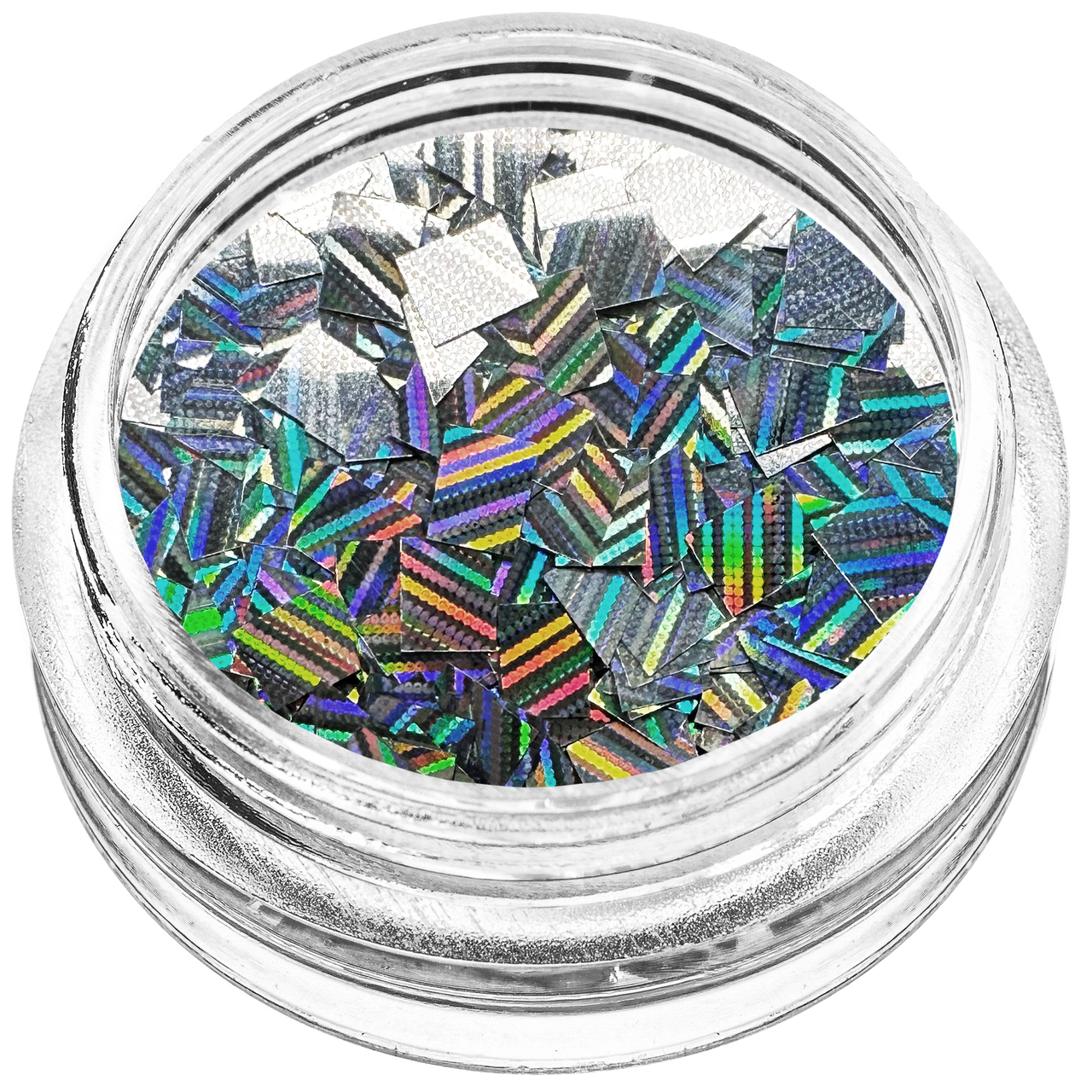 Конфеті прямокутники для декору срібляста голограма