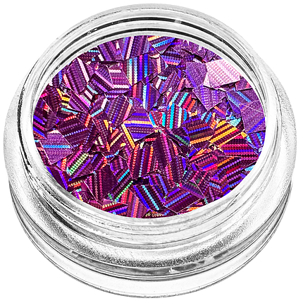 Конфеті прямокутники для декору ліловий голограма, фото 1