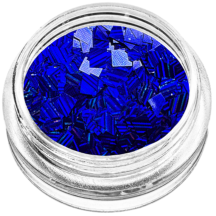 Конфеті прямокутники для декору синя голограма, фото 1