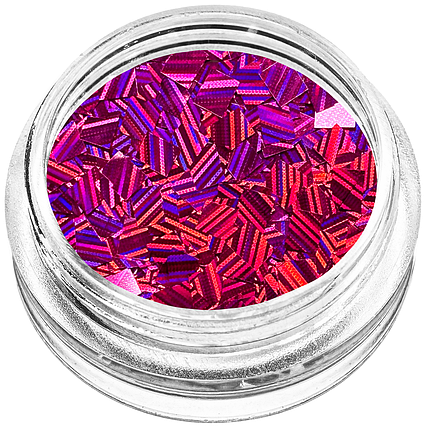 Конфеті прямокутники для декору малинова голограма, фото 1