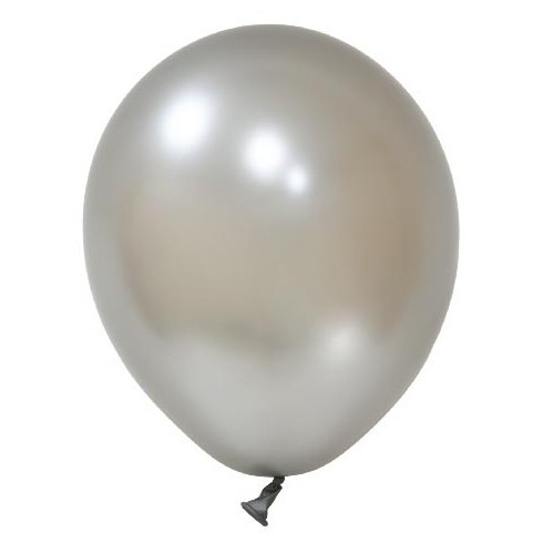 Повітряні кулі срібло металік 10" (25 см) Balonevi