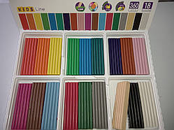 Пластилін набір 18 кольорів 360 грамів дитячий Zibi