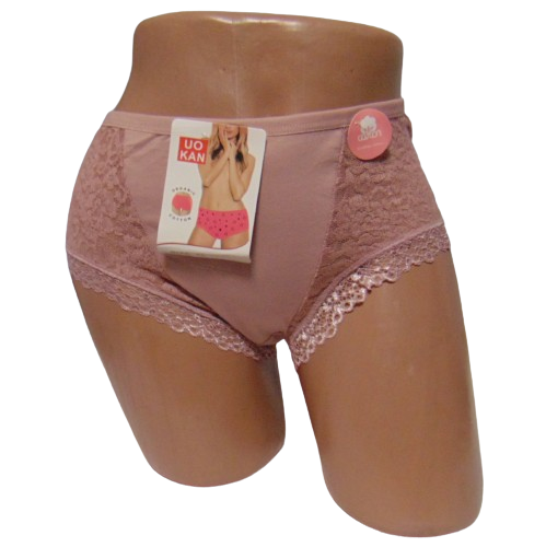 Трусики з мереживом Uokin organic cotton XL моко