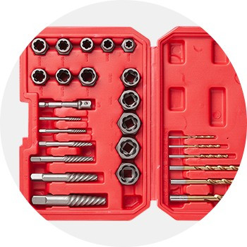 Набір екстракторів та свердел для пошкоджених болтів та гайок, 26 шт INTERTOOL SD-8009