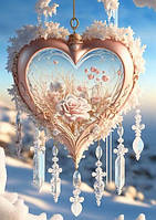 Діамантова вишивка. Картина на підрамнику "Холодне серце", 40х50см, круглі стрази
