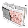 Сумка-упаковка ORGANIZE для ковдри та одягу M - 65x45x20 см (білий), фото 6