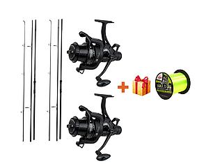 Короповий набір Daiwa Black Widow та Blackpool 7000 + волосіні Bull-Dog