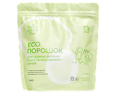 Екопорошок дитячий для прання білих та кольорових речей ТМ «Green Max»