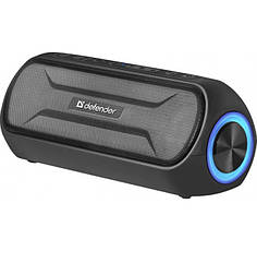 Портативна bluetooth колонка Defender Enjoy S1000 20W LED microSD USB TWS (Чорний)