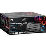 Портативна bluetooth колонка Defender Enjoy S1000 20W LED microSD USB TWS (Чорний), фото 3