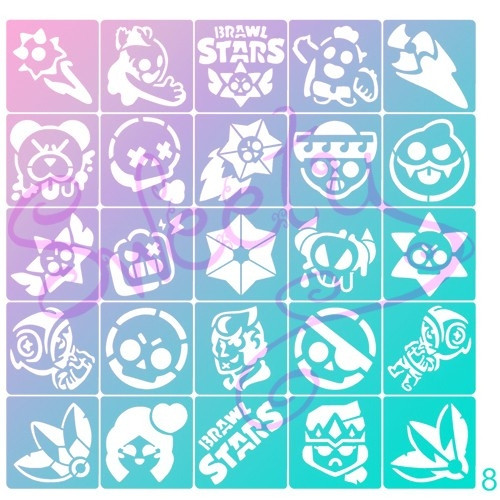 Трафарети Ігри клейові 25 шт. для Блиск і Біоту 5х5см, фото 1