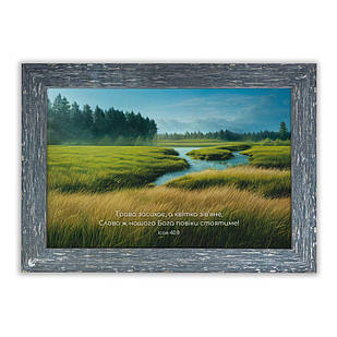 Класична картина Трава засихає, а квітка зів`яне (пейзаж) (сірий вінтаж) хркл000454х39сву