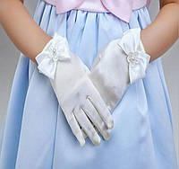 Дитячі святкові рукавички короткі/ атласні