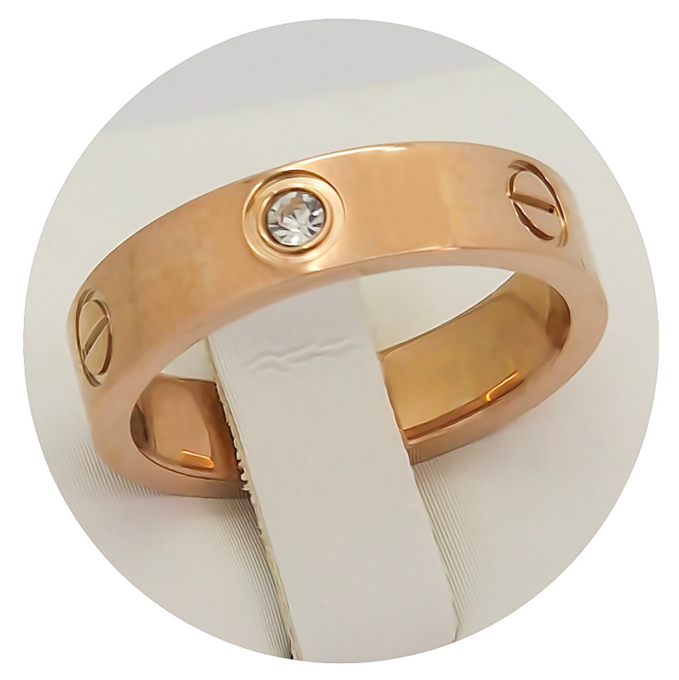 Каблучка Stainless Steel. Сталь. Позолота ЧВ. Камені: білий циркон. Є: 16р 17р