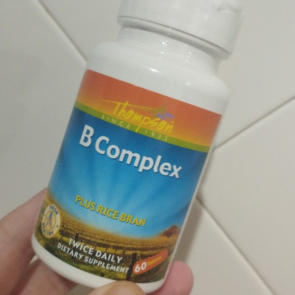 Thompson B Complex plus Rice Bran комплекс вітамінів групи В + рисові висівки, 60 таблеток на 30 днів прийому. До 12/2027