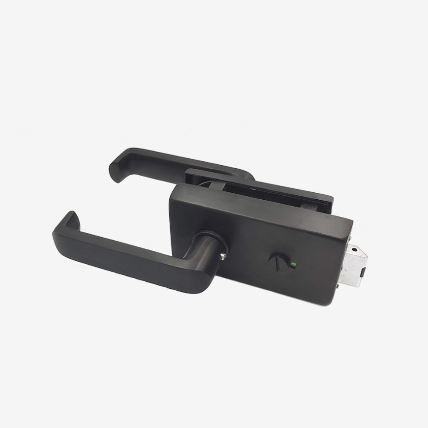 Магнітний замок з ручкою в санвузол (туалет) WC з індикатором DL-8411 Black Magnetic
