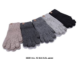 Жіночі в'язані подвійні рукавички сенсор 3830 різні забарвлення.
