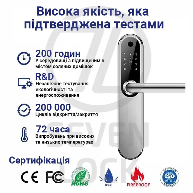 Тестирование электронного замка SEVEN LOCK SL-7768