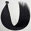 Натуральне Слов'янське Волосся на Капсулах 70 см 100 грам, Чорний №01, фото 4