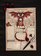Аркуш персонажа для Dungeon and Dragons (D&D) 5e, Набір "Легендарна картка персонажа" анг. переклад.