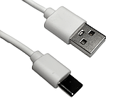 Кабель USB 2.0 AM to USB Type-C 0.25 м для заряджання та живлення білий, фото 2