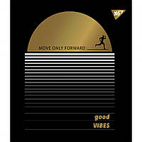 Зошит A5 YES 48арк. кліт. мат. ВДЛ+ УФ-спл+Pantone Gold "Good vibes" №766877(5)(100)