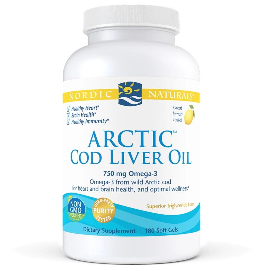 Жирные кислоты Nordic Naturals Arctic Cod Liver Oil, 180 капсул - фото 1 - id-p2059229865