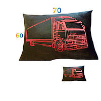 Подушка водителя Volvo Вольво размер 50*70 цвет черный- красный